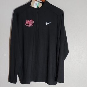 Nike Element XL 1/2 Zip Black Long Sleeve Training Top Jason Kidd Branded